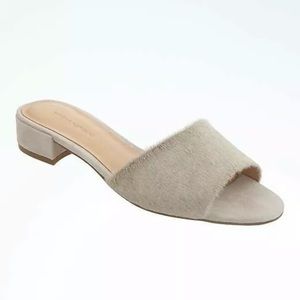 Banana Republic suede low heel slides size 7